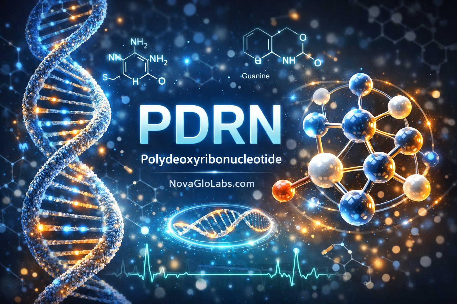 Dropper bottle dispensing PDRN serum — skincare regeneration ingredient