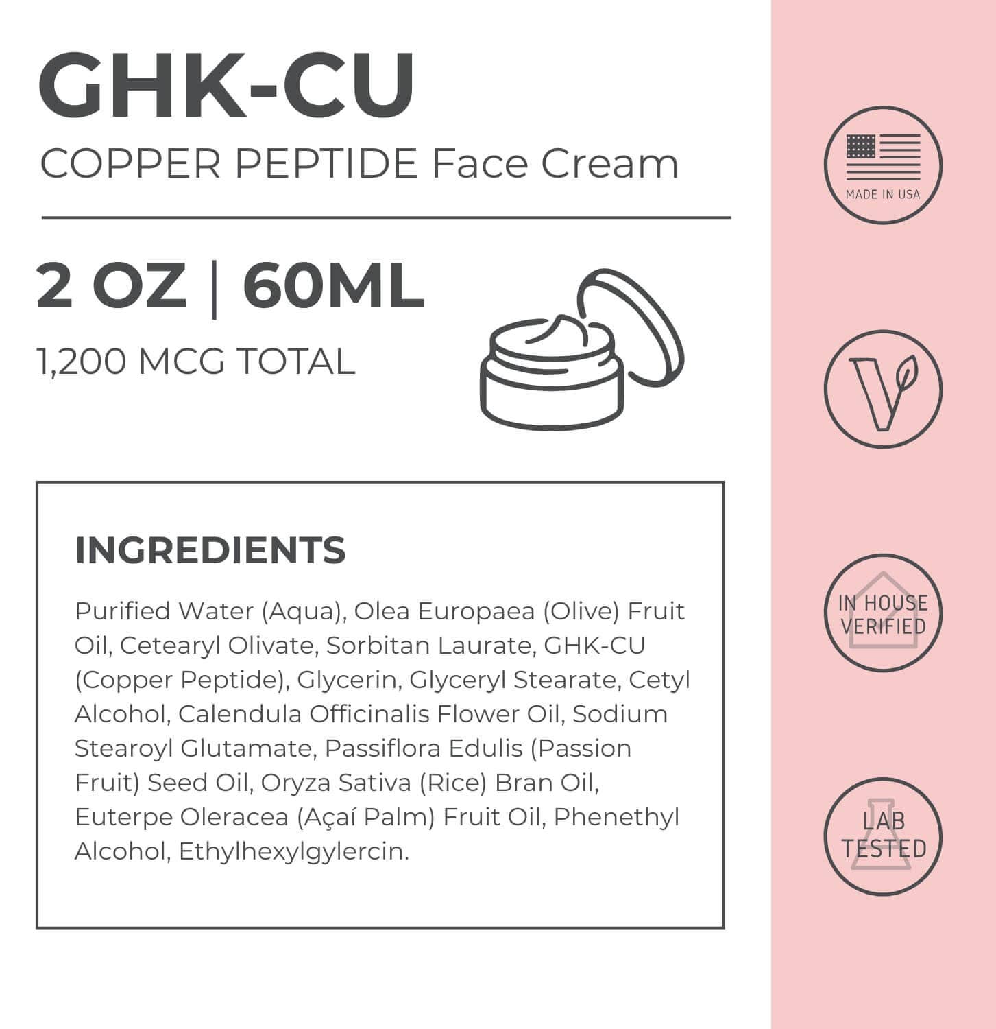 Neurogan GHK‑Cu Copper Peptide Face Cream – 4% (1,200 mg)
