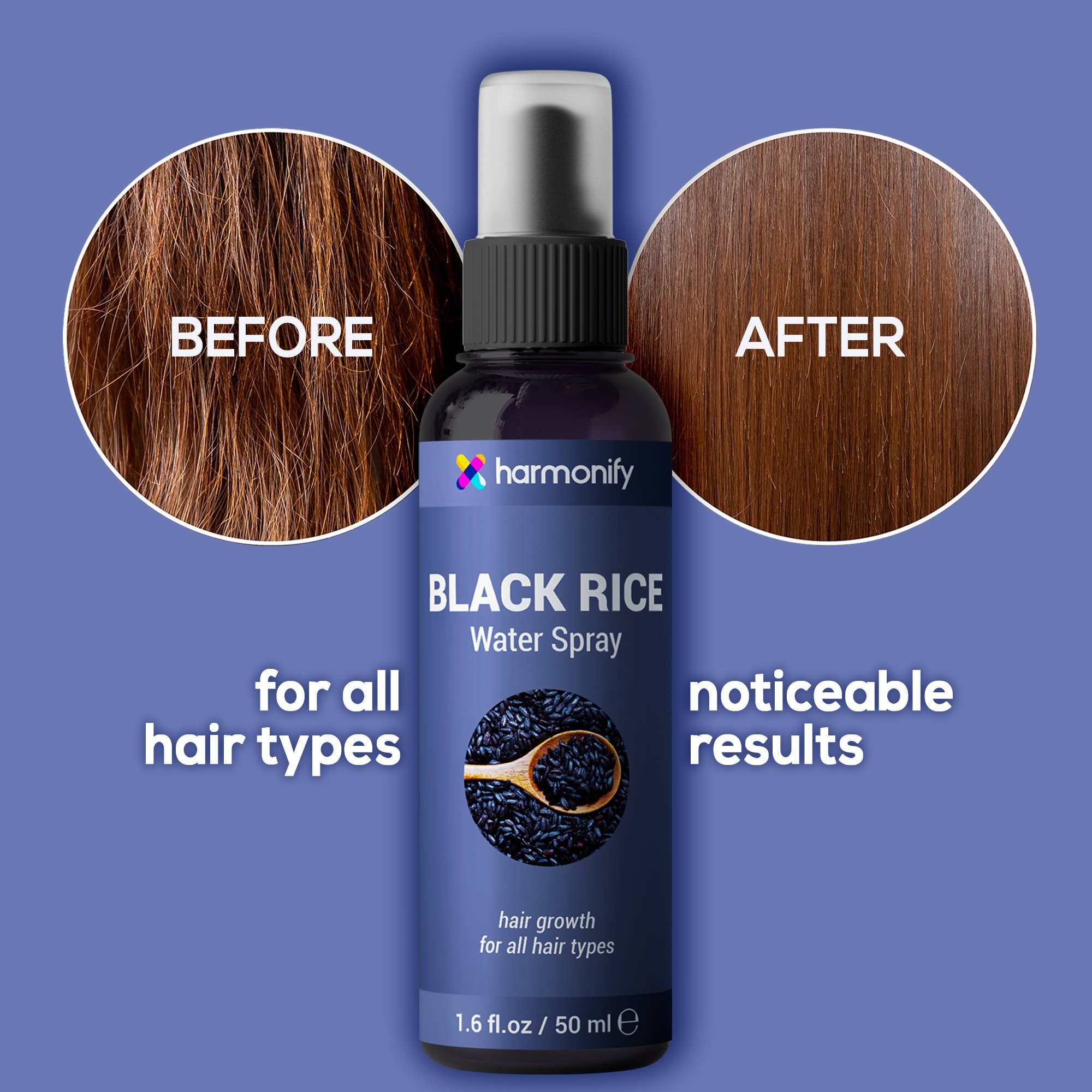 Harmonify Black Rice Water Spray — Korean Fermented Hair Growth Serum