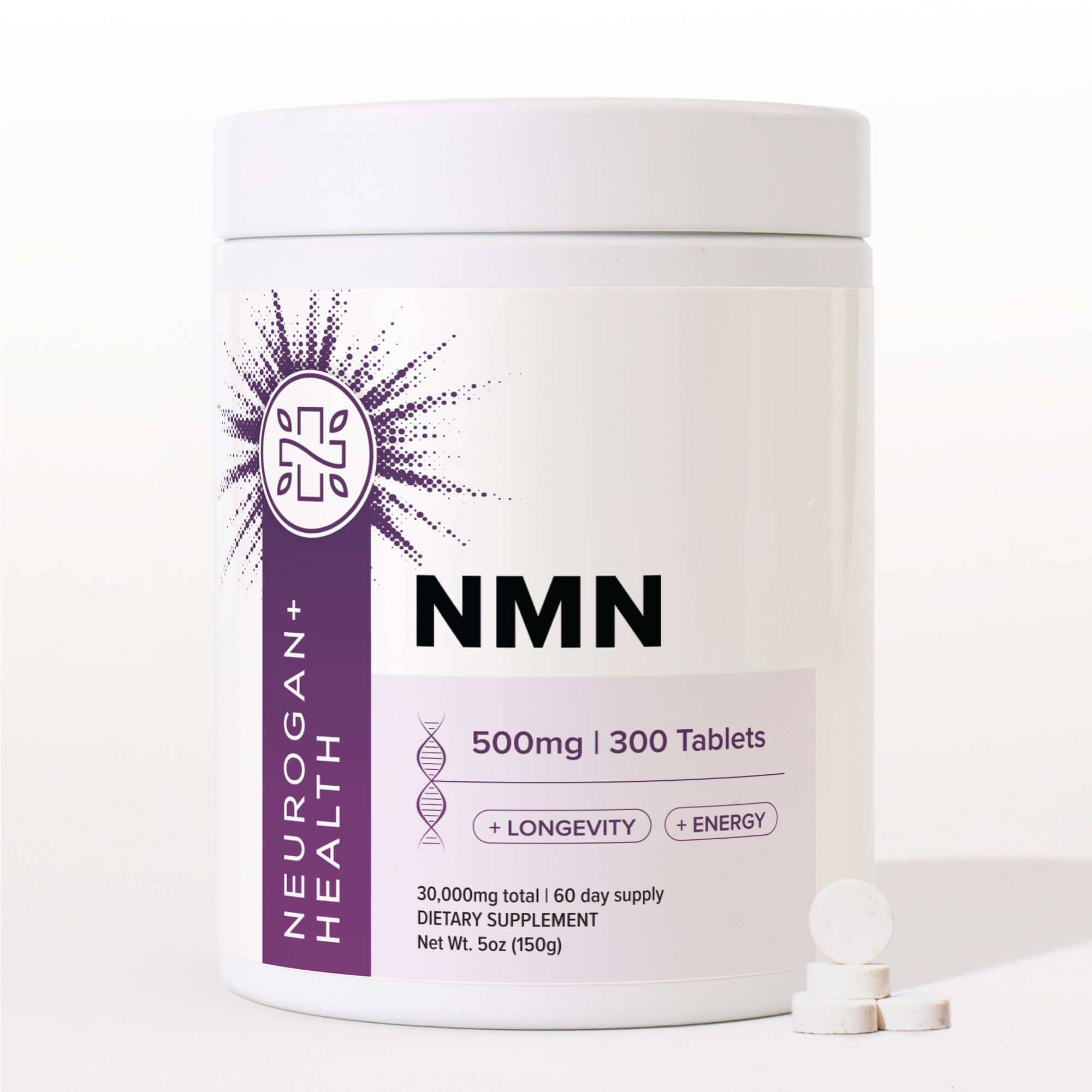 Neurogan NMN Tablets 30,000 mg – 500 mg Per Serving