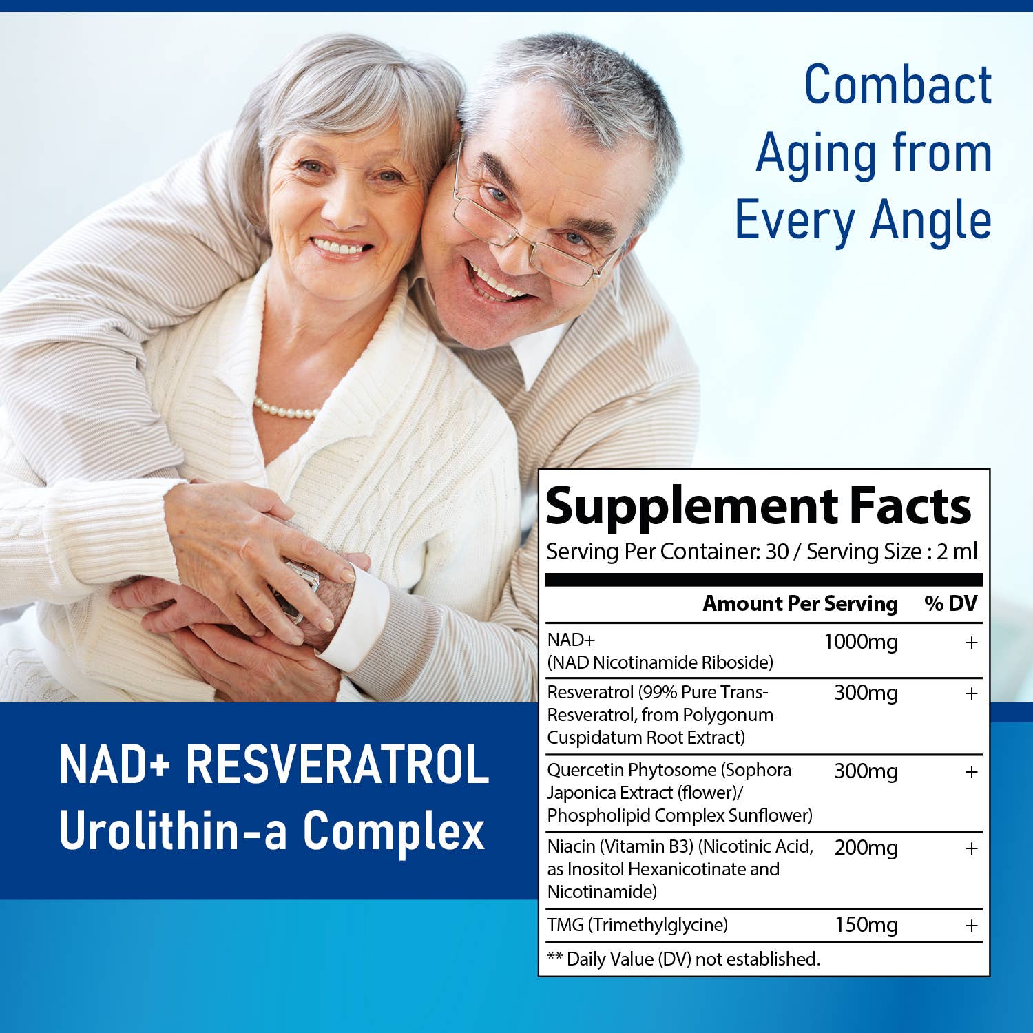 Harmonify Liposomal NAD+ Liquid Drops — 1000mg NR + Resveratrol & Quercetin