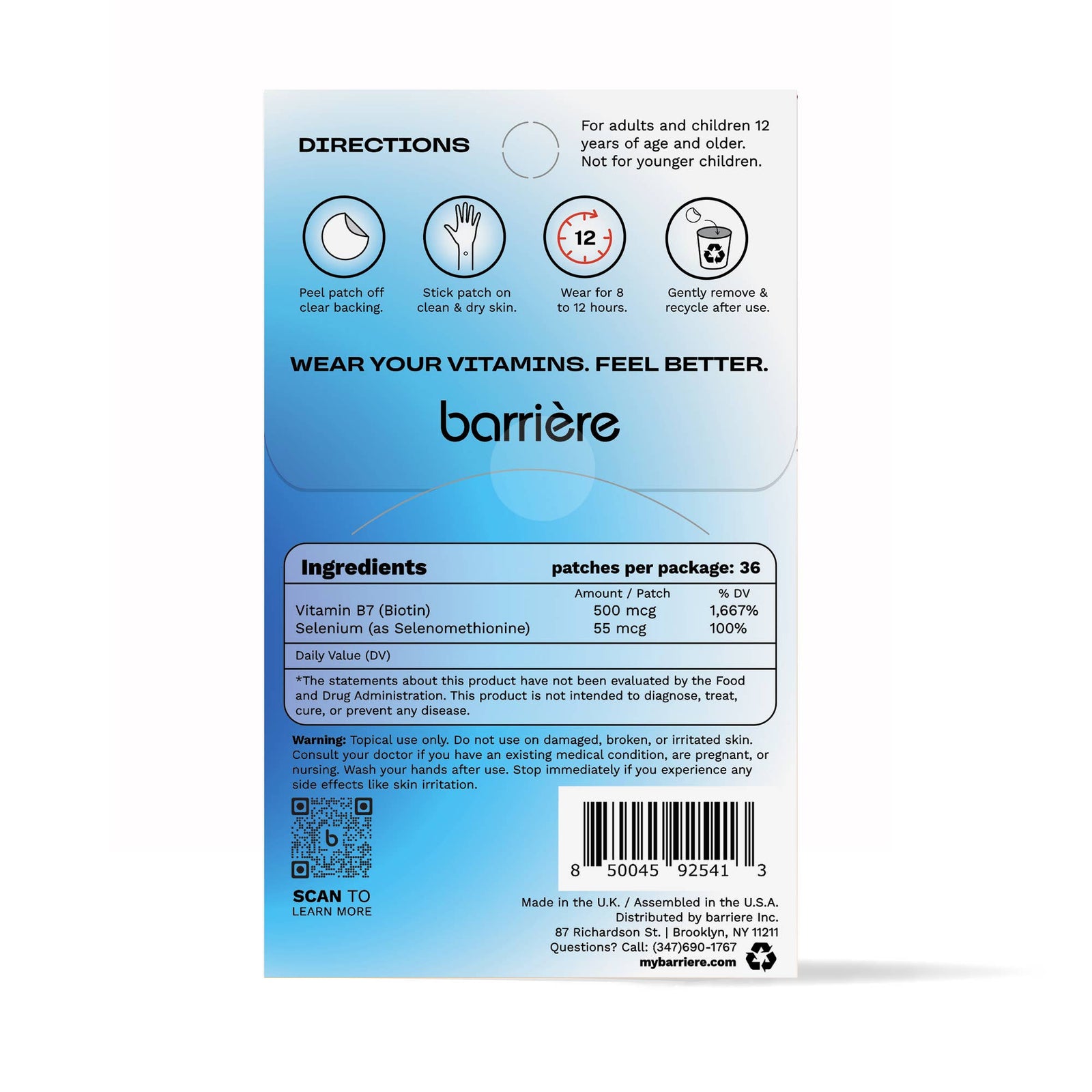 Barriere CALL OF BEAUTY Biotin Patch 36 pk- Coquette prints