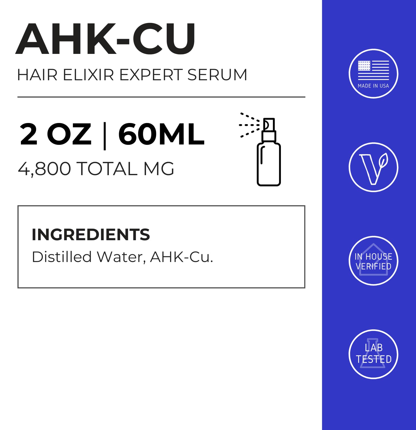 Neurogan AHK‑Cu Hair Peptide Serum – 4800 mg