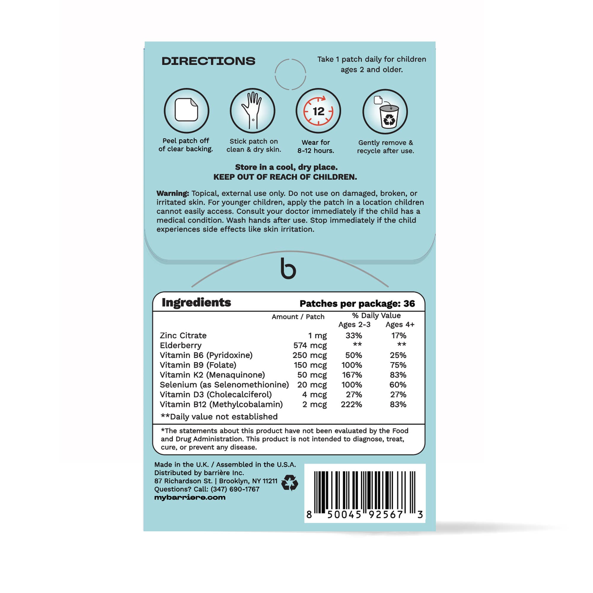 Barriere KIDS IMMUNITY PATCH - SUPERKID