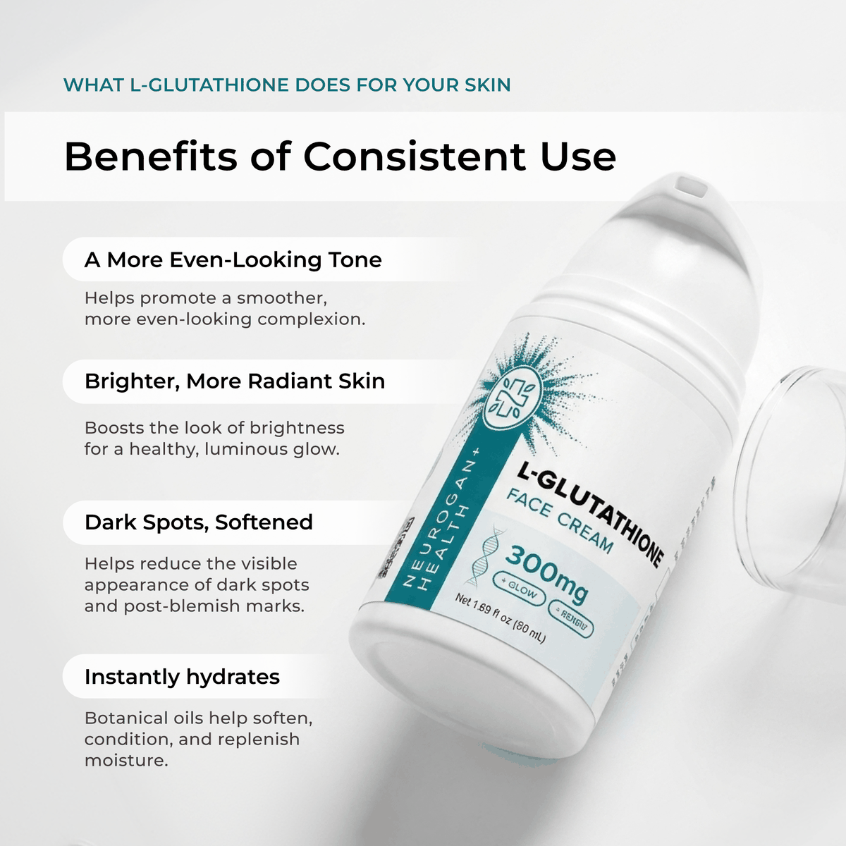 Neurogan Health - L-Glutathione Face Cream 60ml 300mg