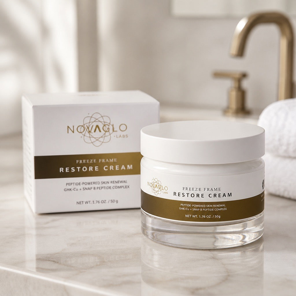 Novaglo Freeze Frame Restore Cream GHK-Cu + SNAP 8 Peptide Complex