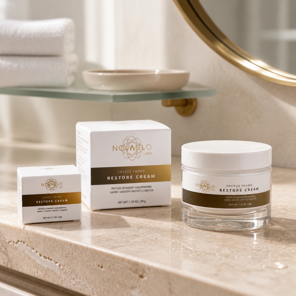 Novaglo Freeze Frame Restore Cream GHK-Cu + SNAP 8 Peptide Complex