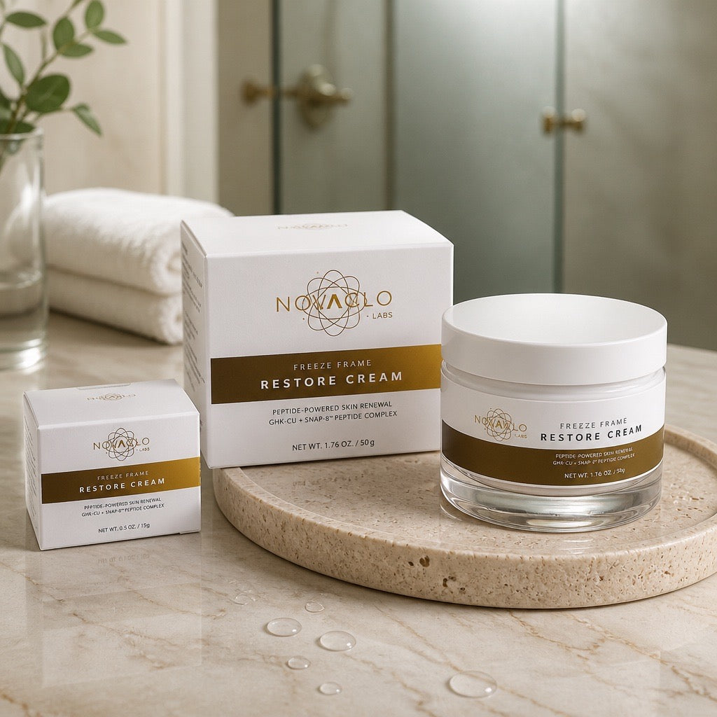 Novaglo Freeze Frame Restore Cream GHK-Cu + SNAP 8 Peptide Complex