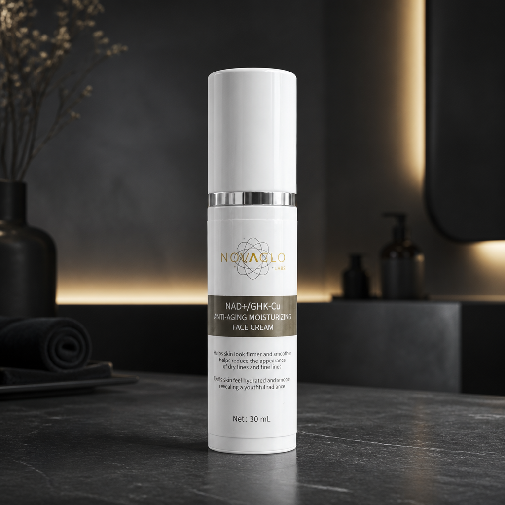 NAD+ GHK-Cu Copper Peptide Face Cream | Anti-Aging Moisturizer | NOVAGLO