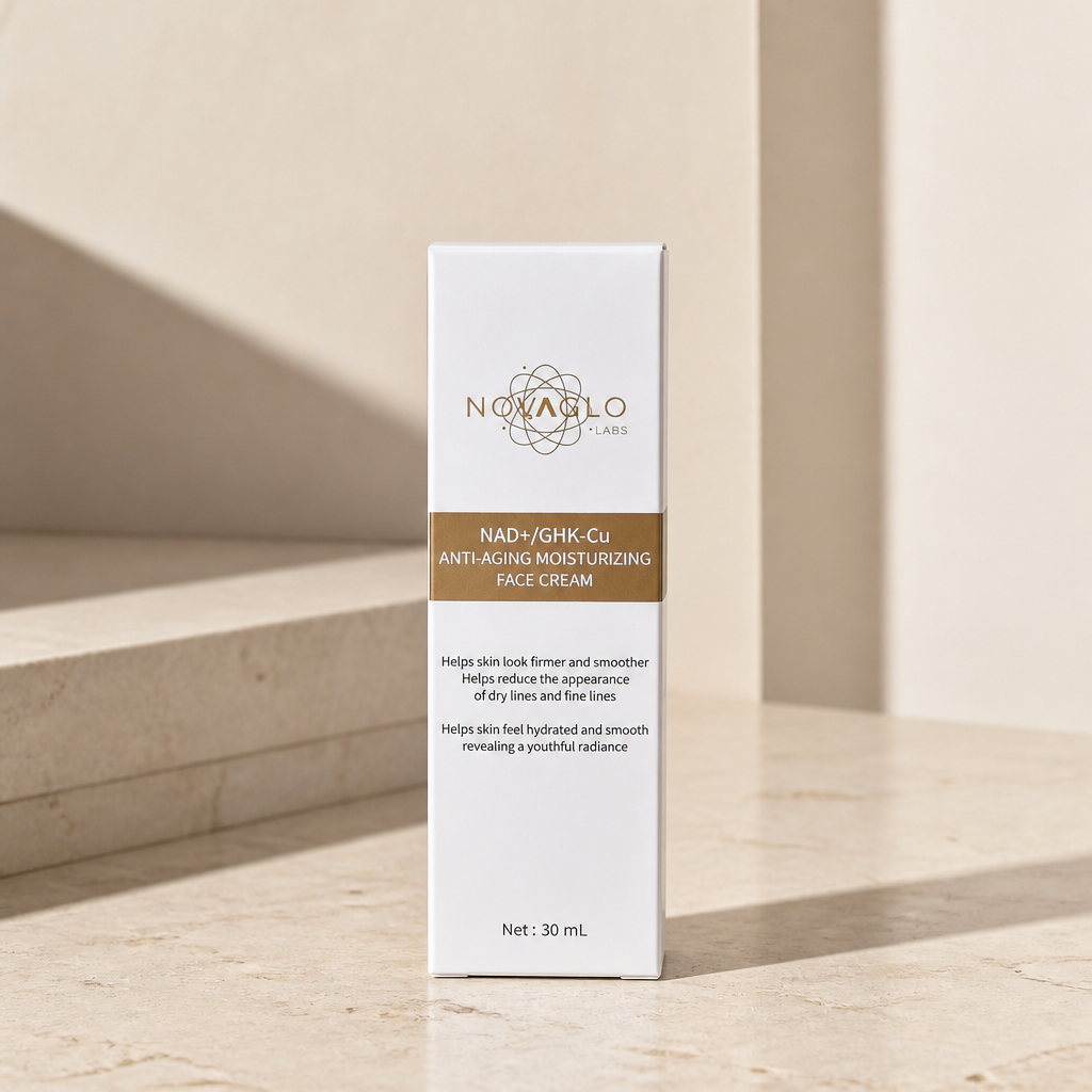 NAD+ GHK-Cu Copper Peptide Face Cream | Anti-Aging Moisturizer | NOVAGLO