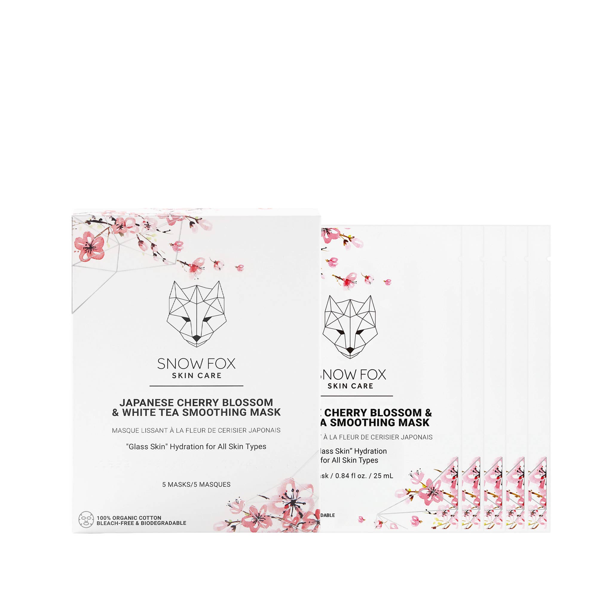 Snow Fox Skincare Japanese Cherry Blossom & White Tea Smoothing Mask