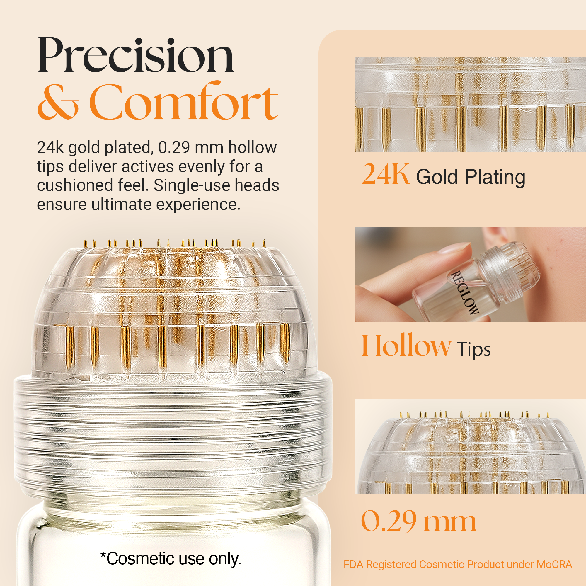 ReGlow Award‑Winning Micro Infusion System – 24K Gold Micro‑Channeling Tool