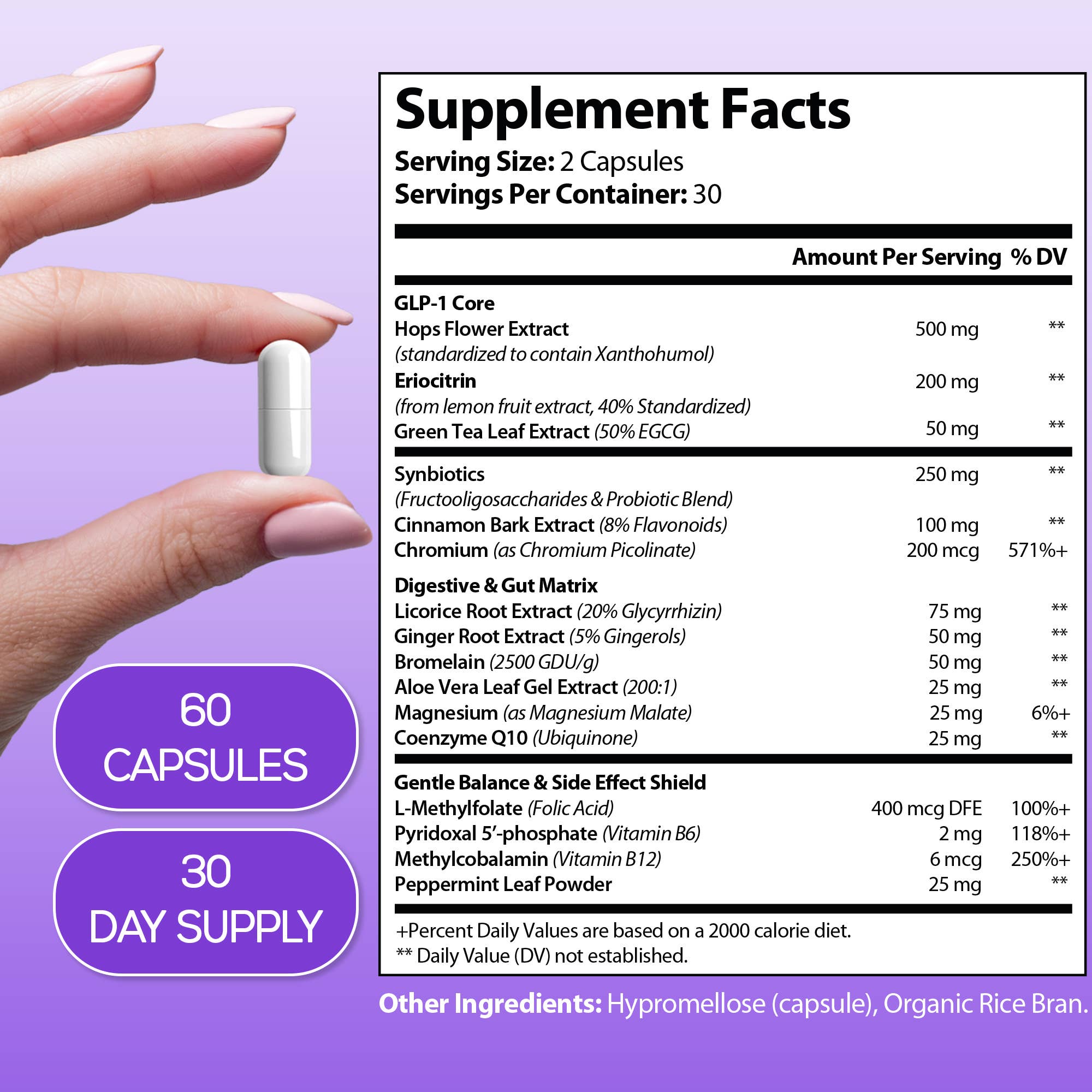 Harmonify GLP-1 Support Supplement — Hops, Green Tea & Synbiotics