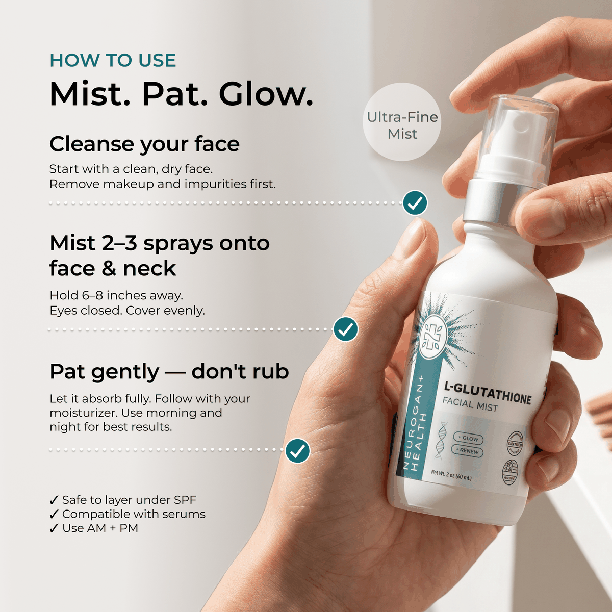 Neurogan Health - L-Glutathione Face Mist