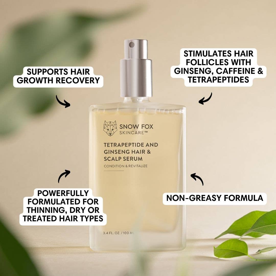 Snow Fox Skincare Tetrapeptide & Ginseng Hair & Scalp Serum