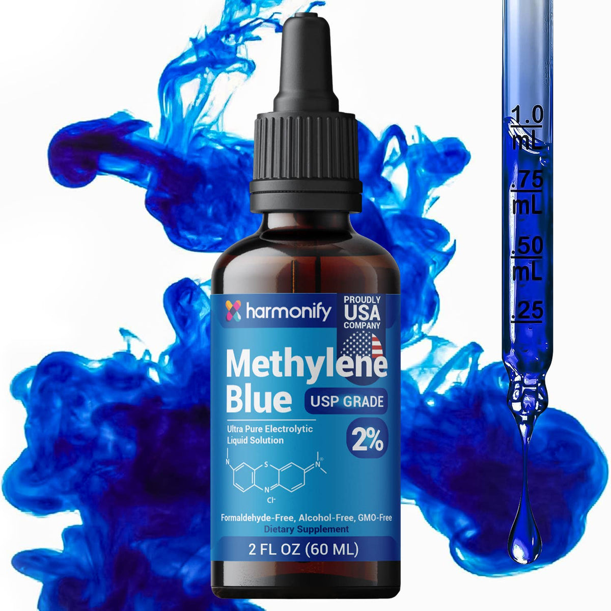 Methylene Blue 60 ML (2 FL OZ) USP Grade %2