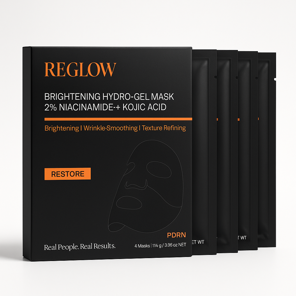 ReGlow Brightening Mask key ingredients – PDRN niacinamide kojic acid dark spot correction