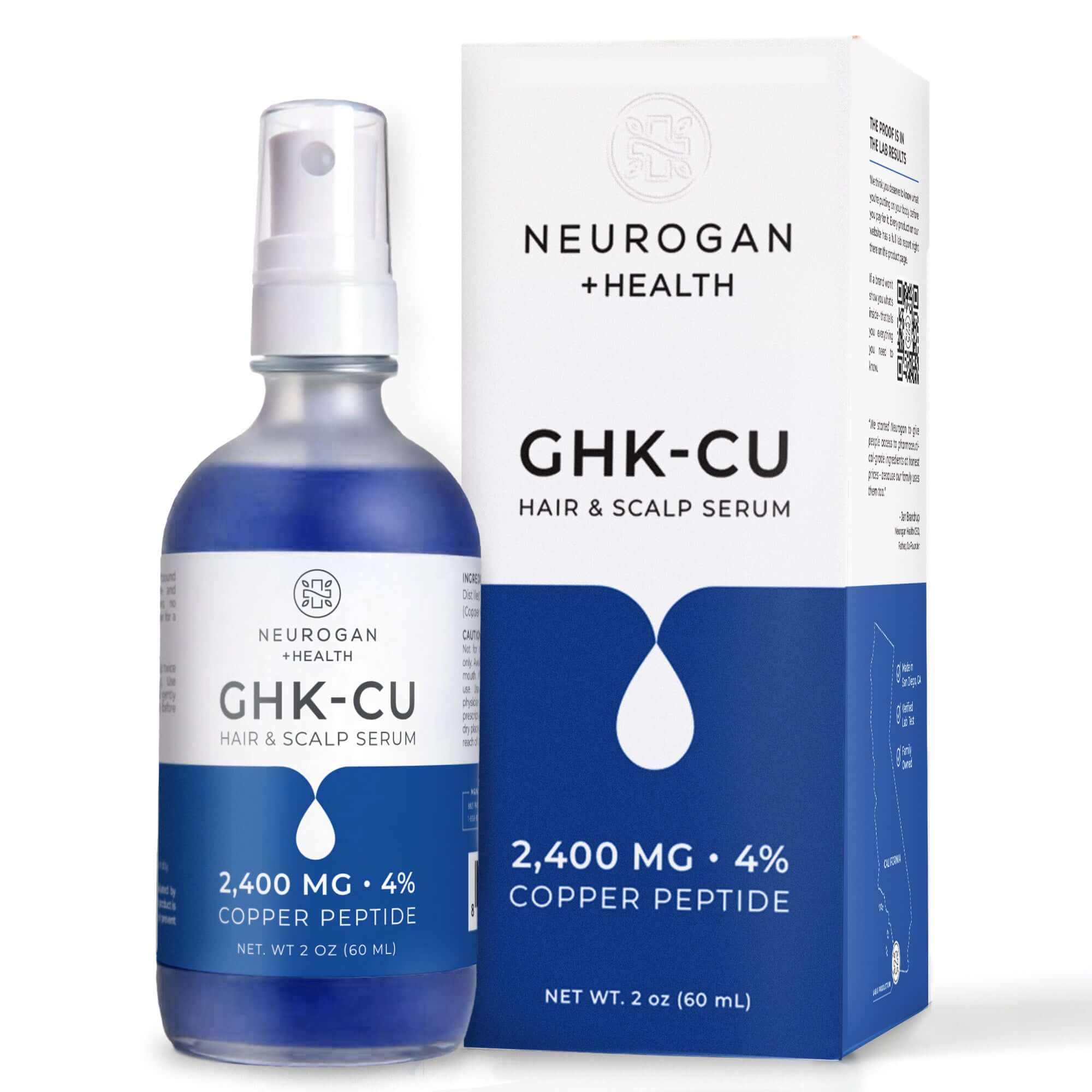 Neurogan GHK‑Cu Copper Peptide Hair & Scalp Serum – 2,400 mg
